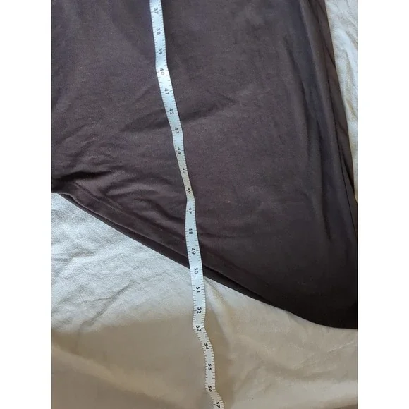 REISS Fleur Off The Shoulder Ruched Jersey Midi Dress Brown Long Sleeve Sz Large - Picture 9 of 15